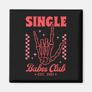 Einzelner Bes Club Skelett Rock Hand Kariert Valen Magnet