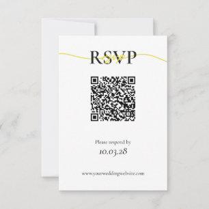 Einzelner Goldfaden RSVP Karte
