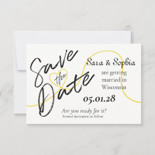 Einzelner Goldfaden Save the Date