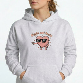 Einzelnes Leben Lustiger Retro-Herz-Pullover-Hoodi Hoodie
