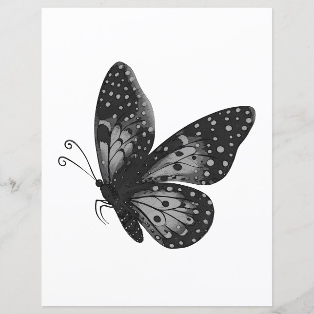 Einzelnes Schmetterling-Scrapbook-Papier (Vorderseite)