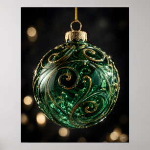 Einzelnes Weihnachtsbaum-Schmuckstudio Glamour Mak Poster