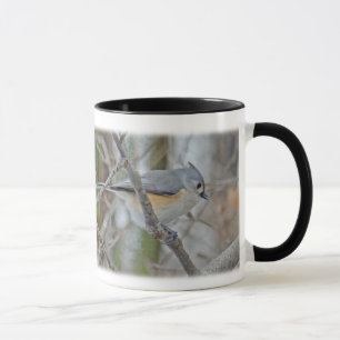 Einzelteile des büscheligen Titmouse-(Baeolophus Tasse