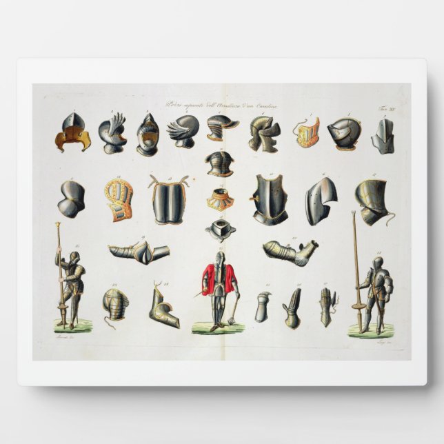 Einzelteile einer Ritterrüstung, Teller 15 für Fotoplatte (Vorderseite)