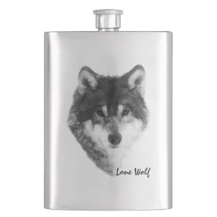 Einzelwolf anpassbar flachmann