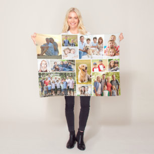 Einzigartig 13 FotoCollage Minimalistisch einfach Fleecedecke