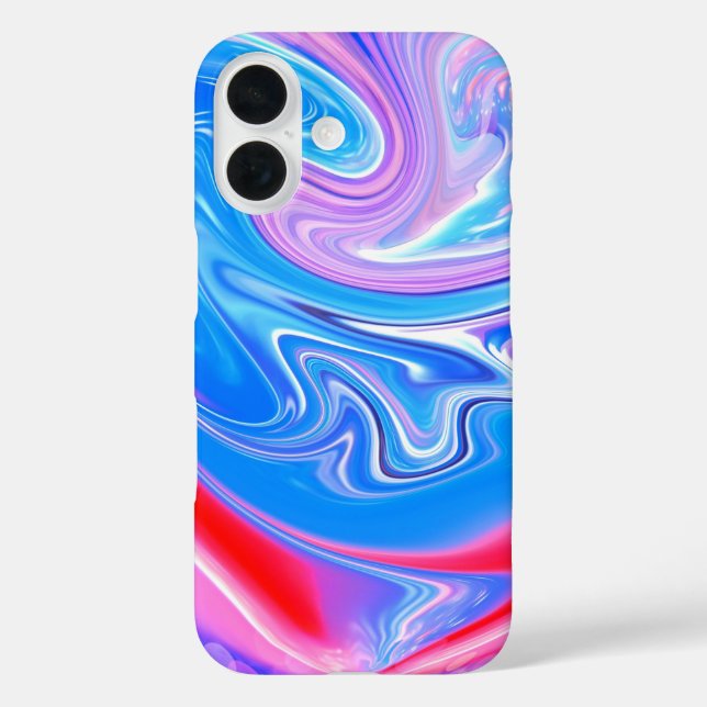 Einzigartig Abstrakte Marmorflüssiges und farbenfr iPhone 16 Hülle (Rückseite)