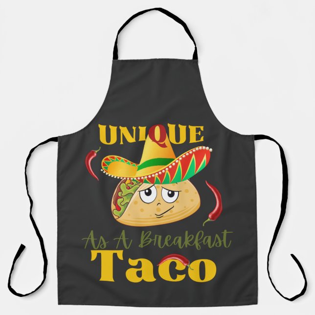 Einzigartig als Frühstück Taco Happy Lächeln Taco Schürze (Vorderseite)