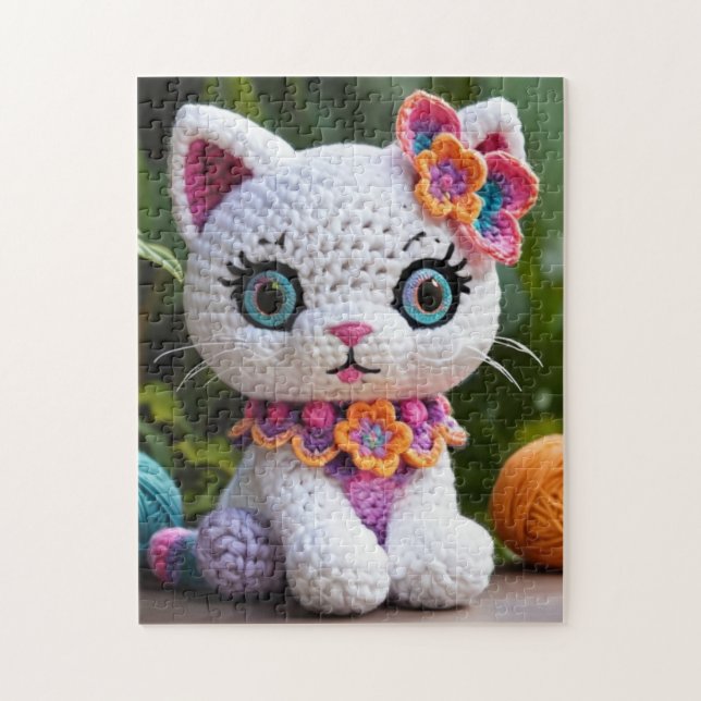 Einzigartig Amigurumi Kitty: Adorable White Cat Cr (Vertikal)