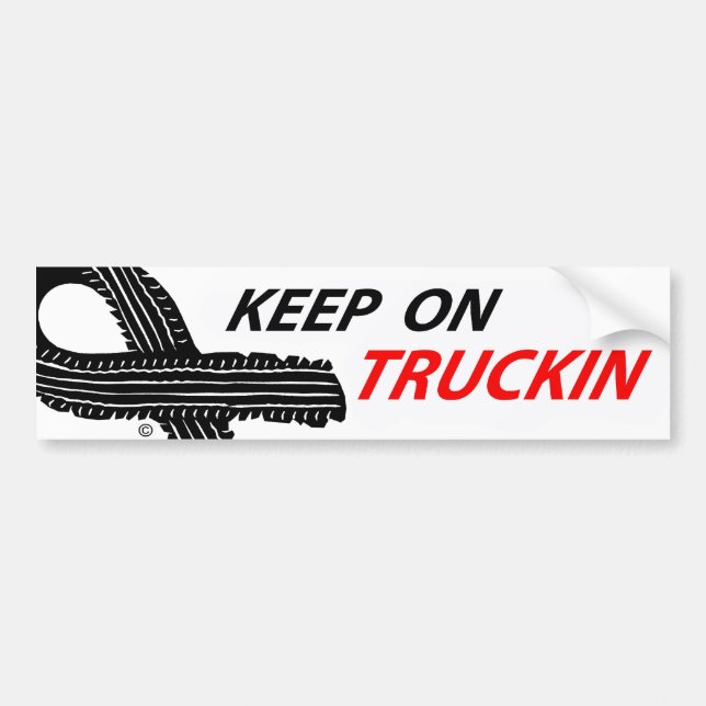 Einzigartig behalten Sie auf truckin Autoaufkleber (Vorne)