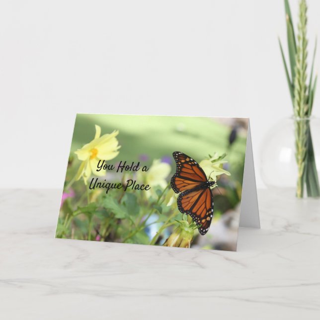 Einzigartig denken - Monarch Butterfly Card Karte (Vorderseite)