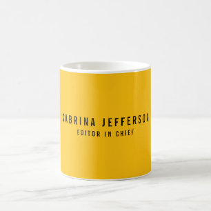 Einzigartig Elegant Schlicht Einfach Minimal Gelb  Kaffeetasse