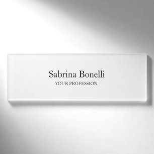 Einzigartig elegant Schlicht Namenschild
