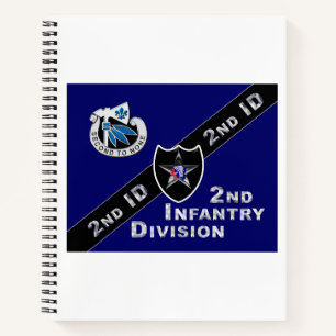 Einzigartig entworfene 2. Infanterie-Geschenkidee Notizbuch