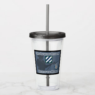 Einzigartig entworfene 3. Infanteriedivision-Gesch Acryltrinkbecher