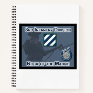 Einzigartig entworfene 3. Infanteriedivision-Gesch Notizbuch