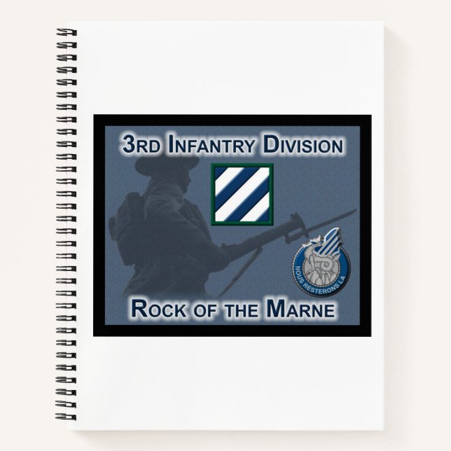Einzigartig entworfene 3. Infanteriedivision-Gesch Notizbuch (Vorderseite)