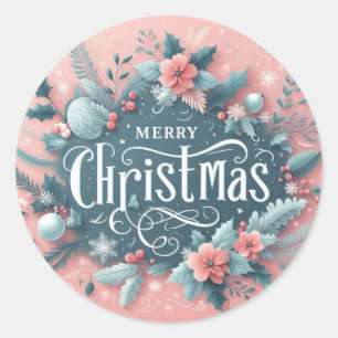 Einzigartig Frohe Weihnachtsaufkleber Runder Aufkleber