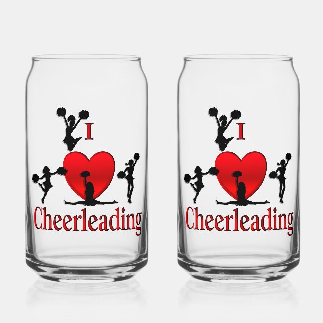 Einzigartig I Herz Cheerleader Dosenglas (Vorderseite)