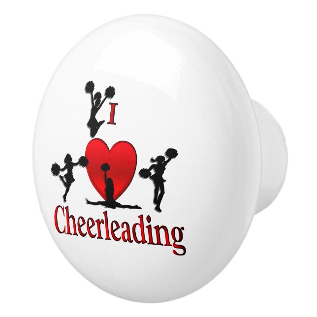 Einzigartig I Herz Cheerleader Keramikknauf (Rechts)