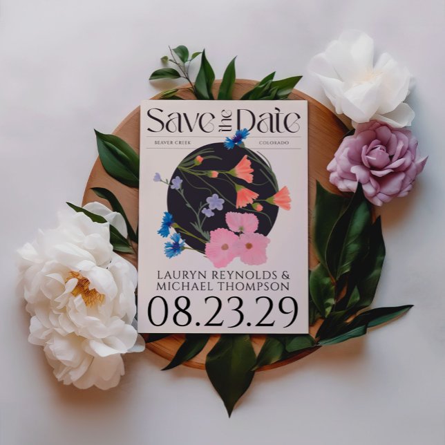 Einzigartig in Asien Inspiriert Rundflora der Wild Save The Date (Von Creator hochgeladen)