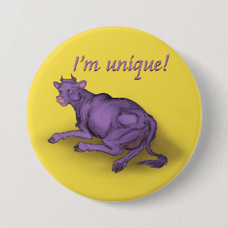 Einzigartig! lila Kuh Button