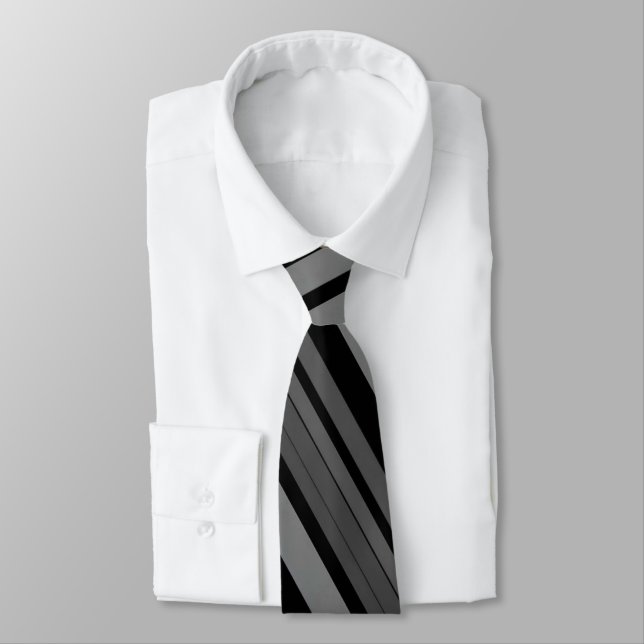 Einzigartig Luxus Grau Print Neck Tie Krawatte (Gebunden)
