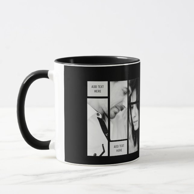Einzigartig Moderne Foto Tasse mit Text Pink Black (Links)