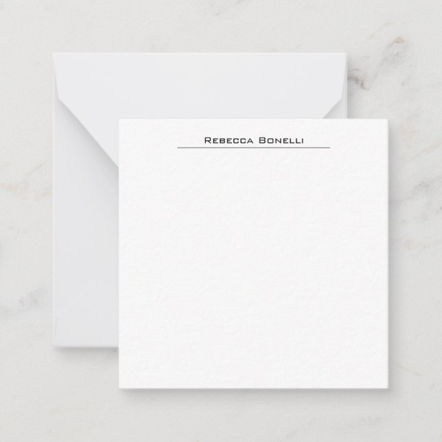 Einzigartig Modernes Minimalistisches Schlichtes E Mitteilungskarte (Vorderseite)
