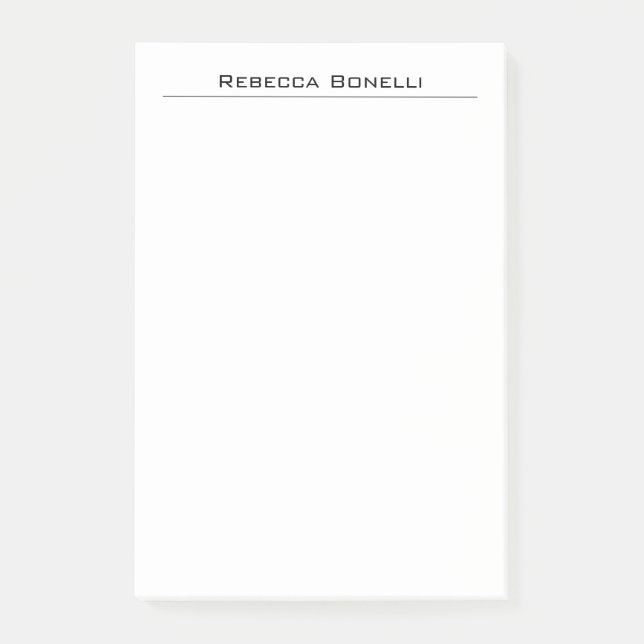 Einzigartig Modernes Minimalistisches Schlichtes E Post-it Klebezettel (Vorderseite)