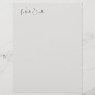 Einzigartig Modernes Platinum Grau Minimalistische Briefbogen