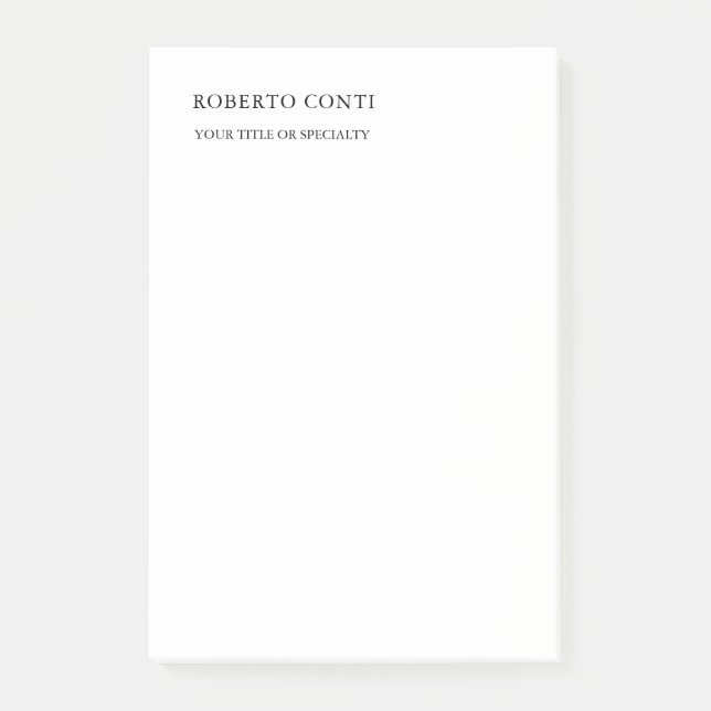 Einzigartig Modernes Schlichtes Minimalistisch Post-it Klebezettel (Vorderseite)