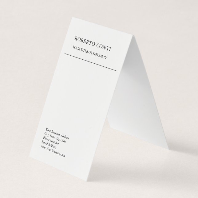Einzigartig Modernes Schlichtes Minimalistisch Visitenkarten (Vorderseite)