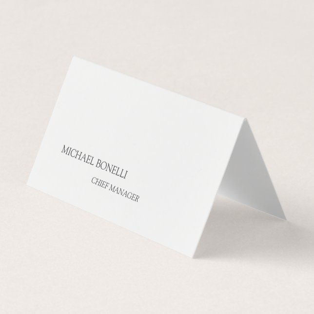 Einzigartig Modernes Schwarz/Weiß Minimalistisch Visitenkarten (Vorderseite)
