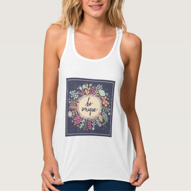 Einzigartig sein tank top (Vorderseite)