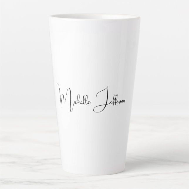Einzigartig Stilvoll Moderne Schlichte Kalligraphi Milchtasse (Vorderseite)