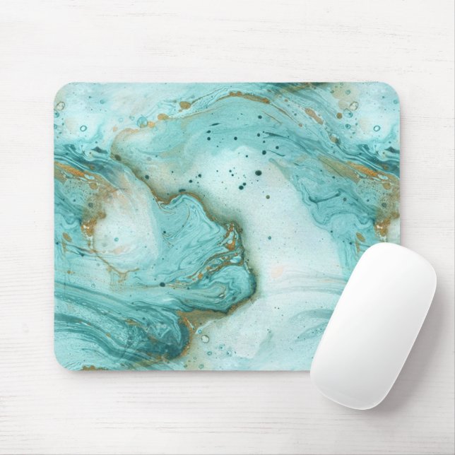 Einzigartig Stilvolle moderne Wirbel aus Marmor Mo Mousepad (Mit Mouse)