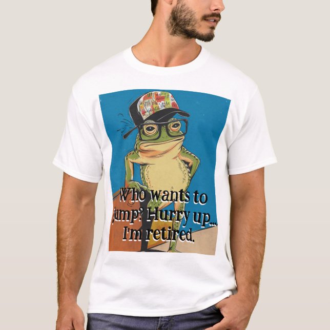 Einzigartig und stilvoll eines Vintagen Frosches T-Shirt (Vorderseite)