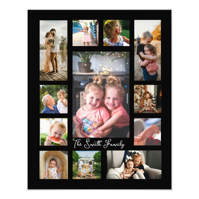 Einzigartige 12 Foto Collage Minimalistisch Einfac (Vorne)