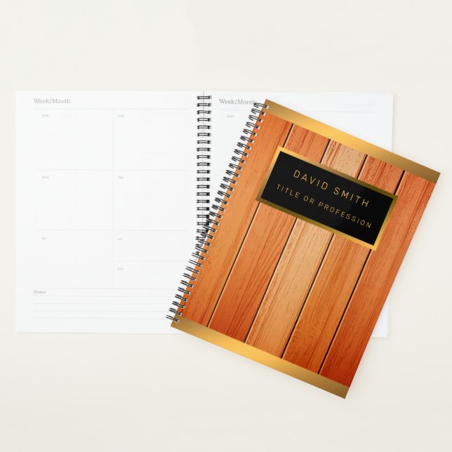 Einzigartige 2 in 1 Gold Luxury Wood Business Card Planer (Anzeige)