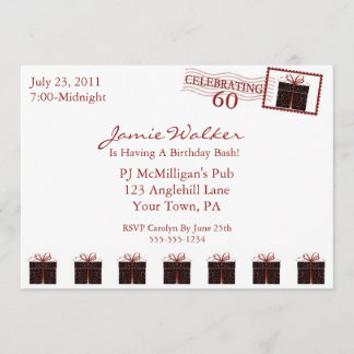 Einzigartige 60. Geburtstags-Party Einladung