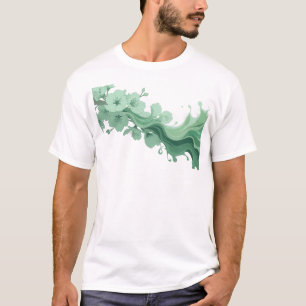 Einzigartige ABSTRACT FLOWER Modekunst T-Shirt