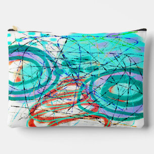 Einzigartige abstrakte digitale Kunst Zubehörtasche