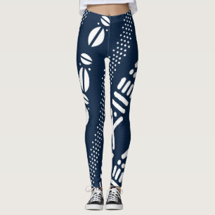 Einzigartige afrikanisch-blaubogolanische Leggings