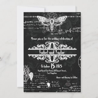 Einzigartige Alchemy Gothic Hochzeitseinladung Einladung