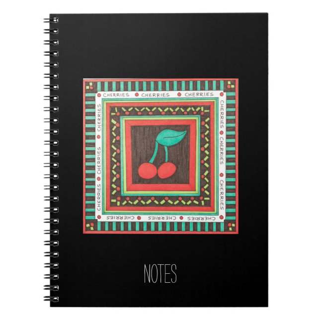 Einzigartige Art Notebook-Kirschen Notizblock (Vorderseite)