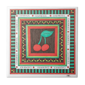 Einzigartige Art Tiles - Cherries - Erin Brie Art Fliese