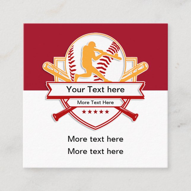 Einzigartige Baseball Scout Business Cards Quadratische Visitenkarte (Vorderseite)