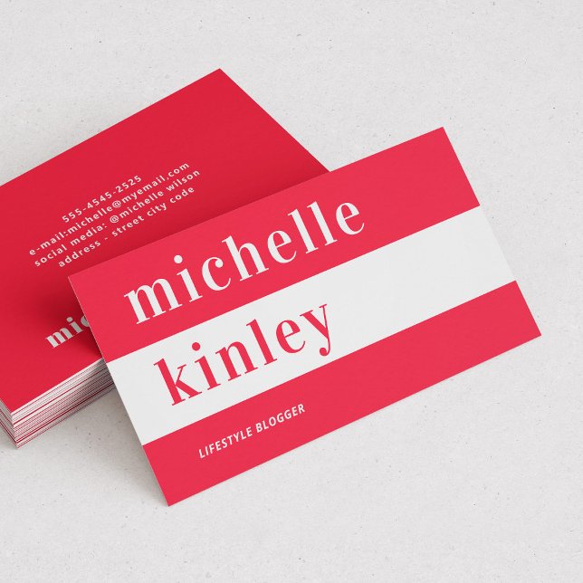 Einzigartige berufliche trendige typografische Ver Visitenkarte (Von Creator hochgeladen)