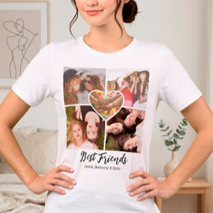 Einzigartige beste Freunde individuelle Foto-Colla Tri-Blend Shirt